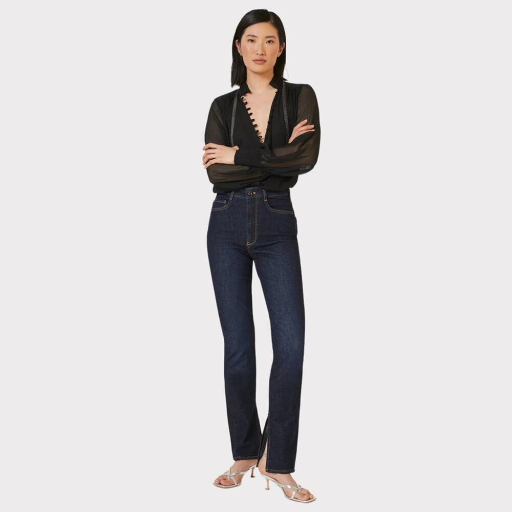 Pilcro for Anthropologie NWT The Split Straight Leg Jean size 25